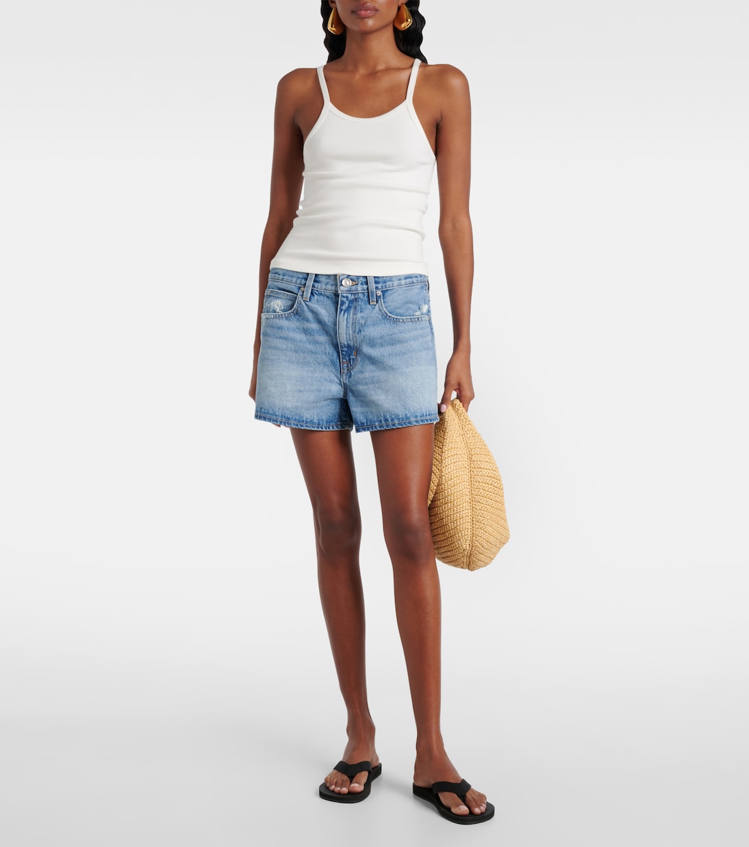 SLVRLAKE - Mila mid-rise denim shorts