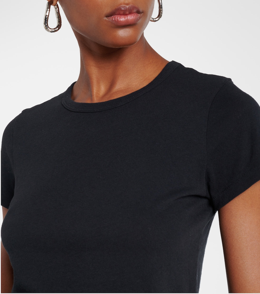 SLVRLAKE - Cropped cotton jersey T-shirt
