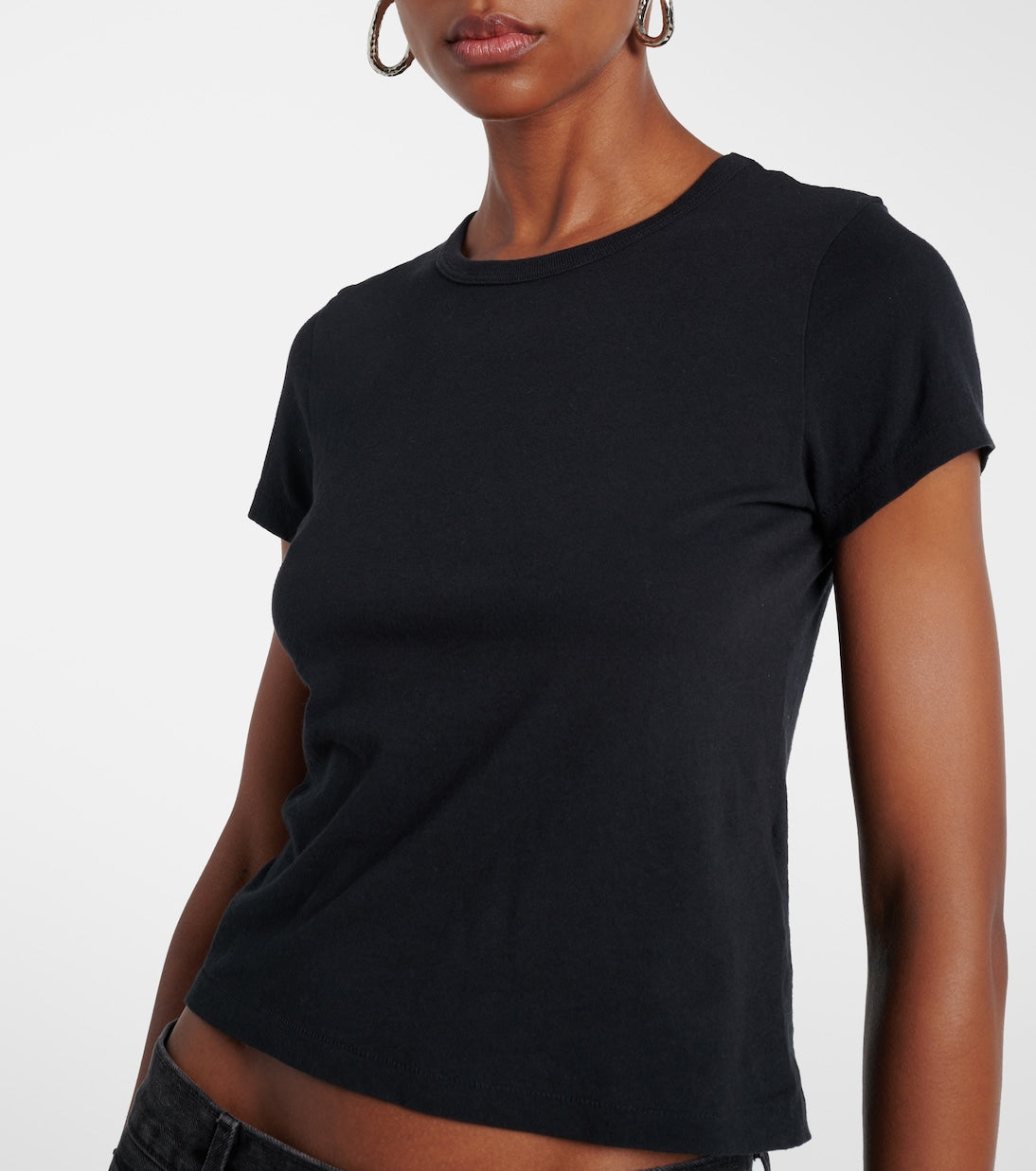 SLVRLAKE - Cropped cotton jersey T-shirt