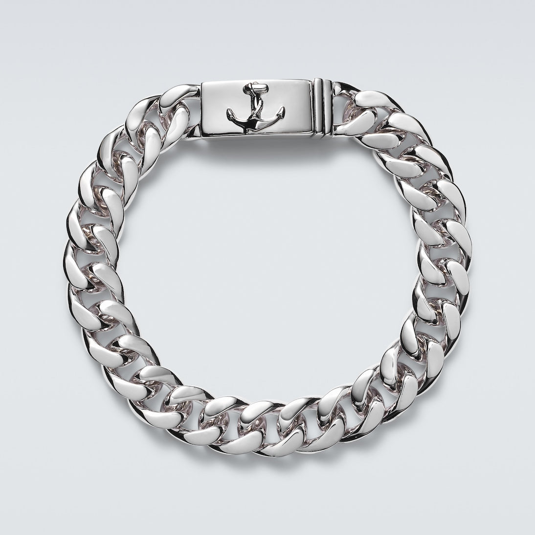 Mateo - Anchor Lock sterling silver chain bracelet