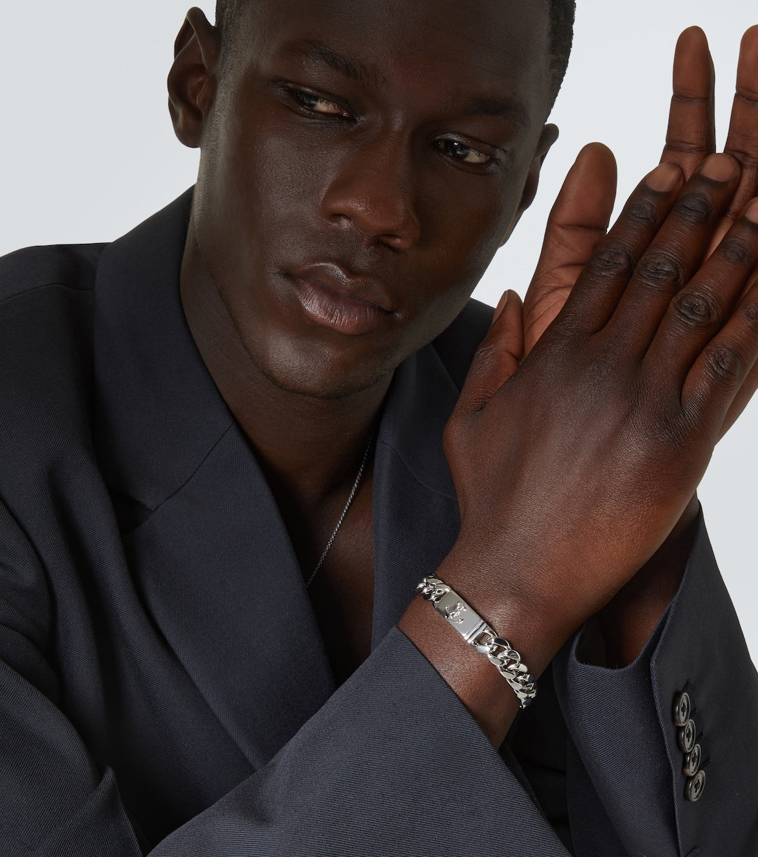 Mateo - Anchor Lock sterling silver chain bracelet