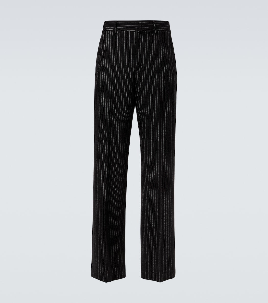 Valentino Garavani - Pinstripe wool and silk straight pants