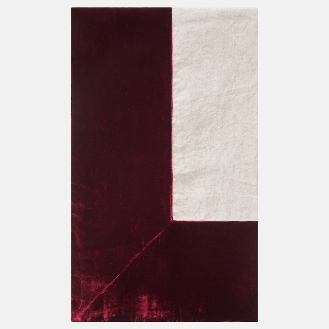 Once Milano - Velvet-trimmed linen tablecloth