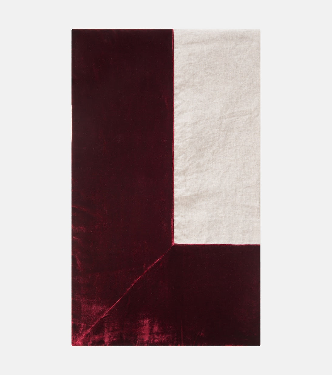 Once Milano - Velvet-trimmed linen tablecloth