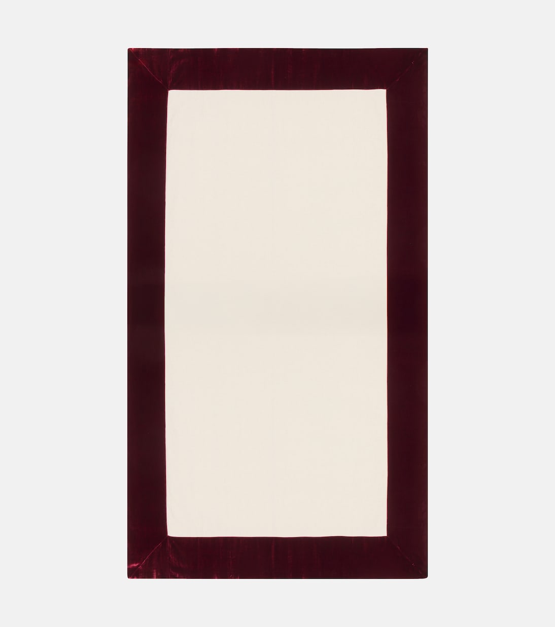 Once Milano - Velvet-trimmed linen tablecloth