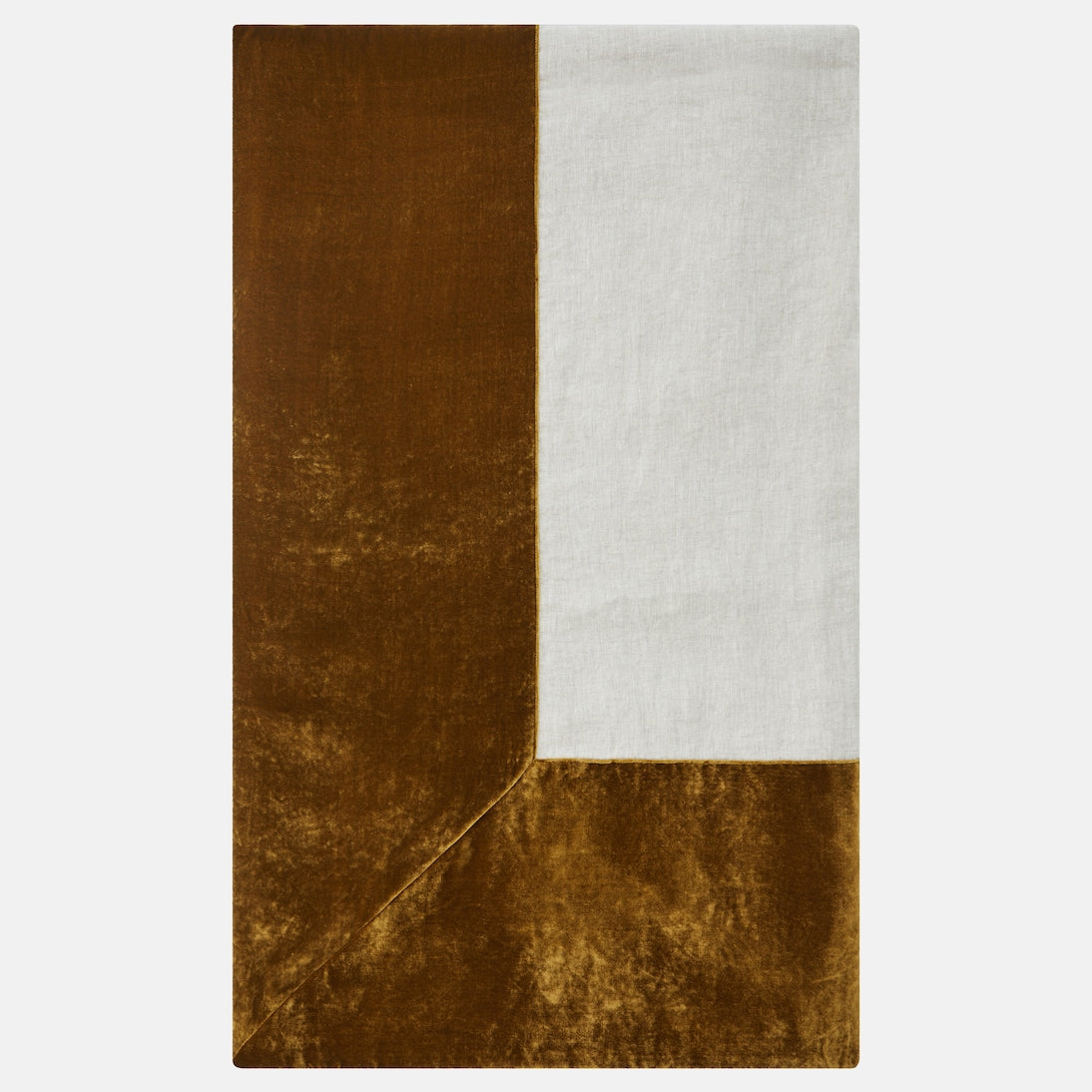 Once Milano - Large velvet-trimmed linen tablecloth