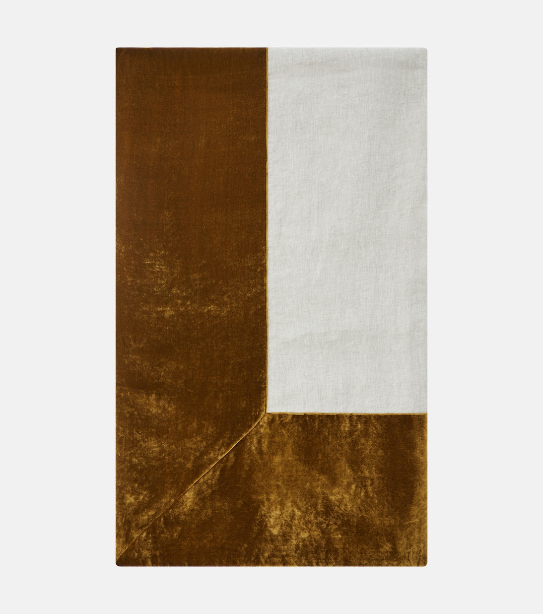 Once Milano - Large velvet-trimmed linen tablecloth