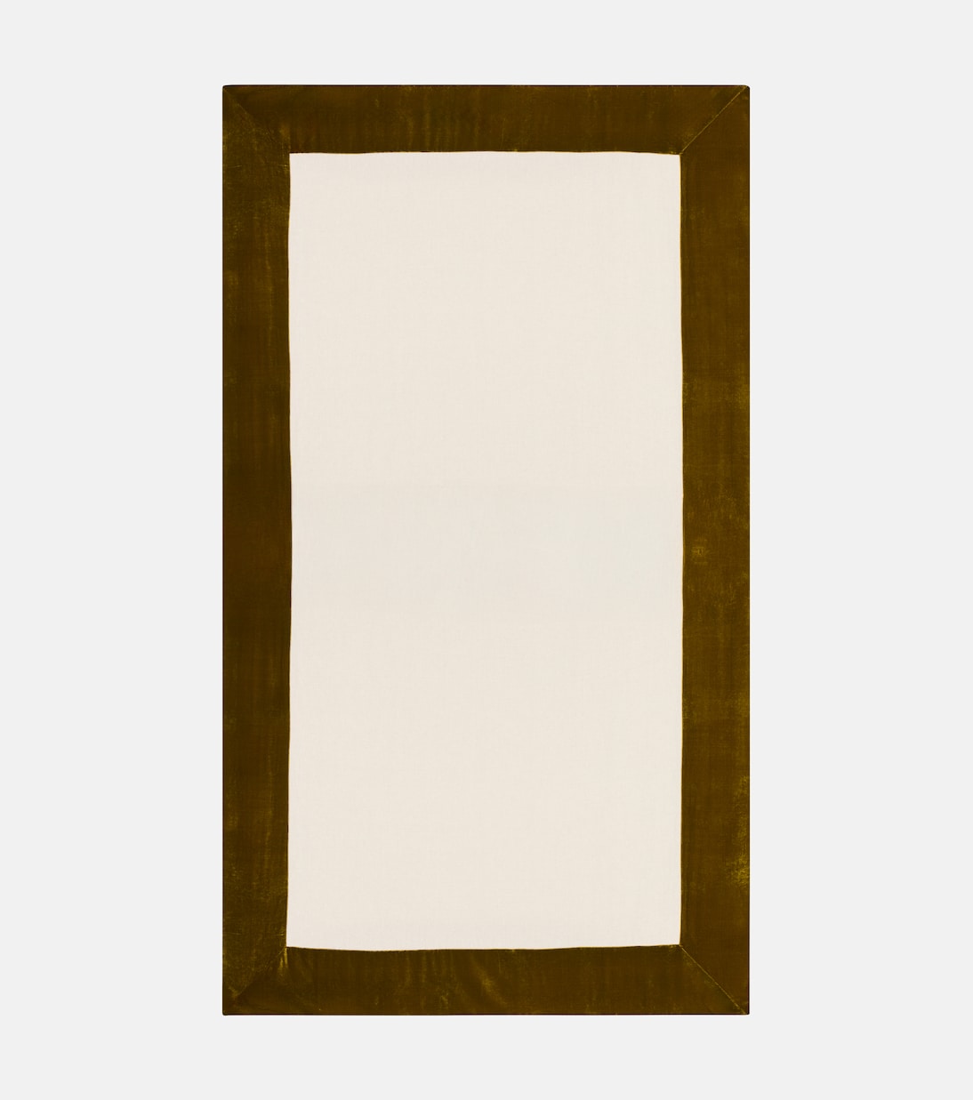 Once Milano - Large velvet-trimmed linen tablecloth