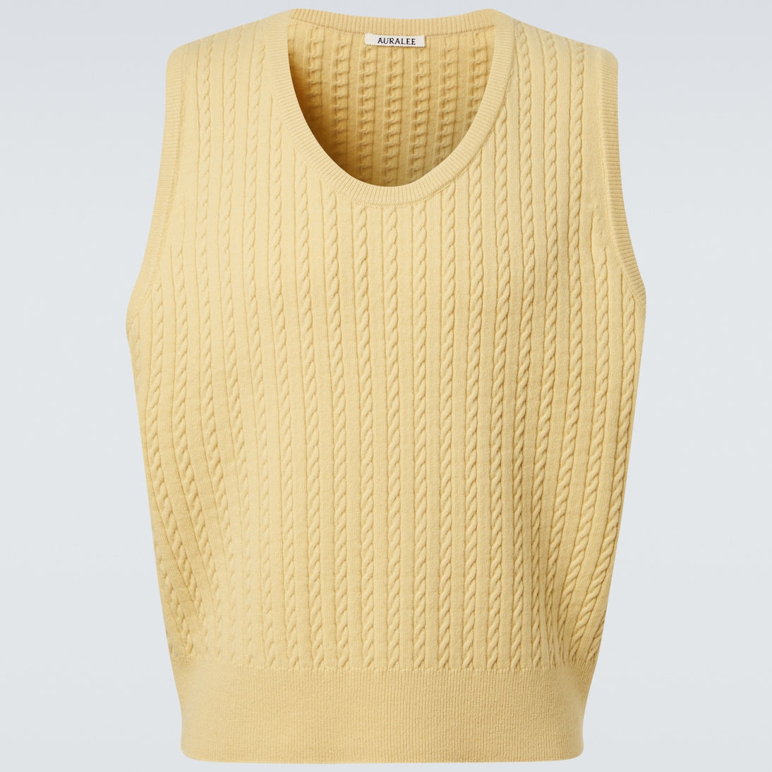 Auralee - Cable-knit wool vest
