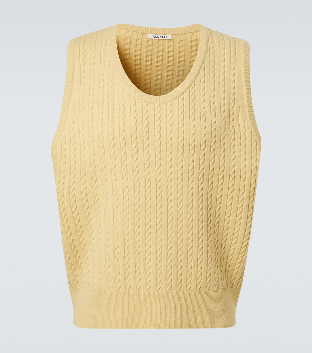 Auralee - Cable-knit wool vest