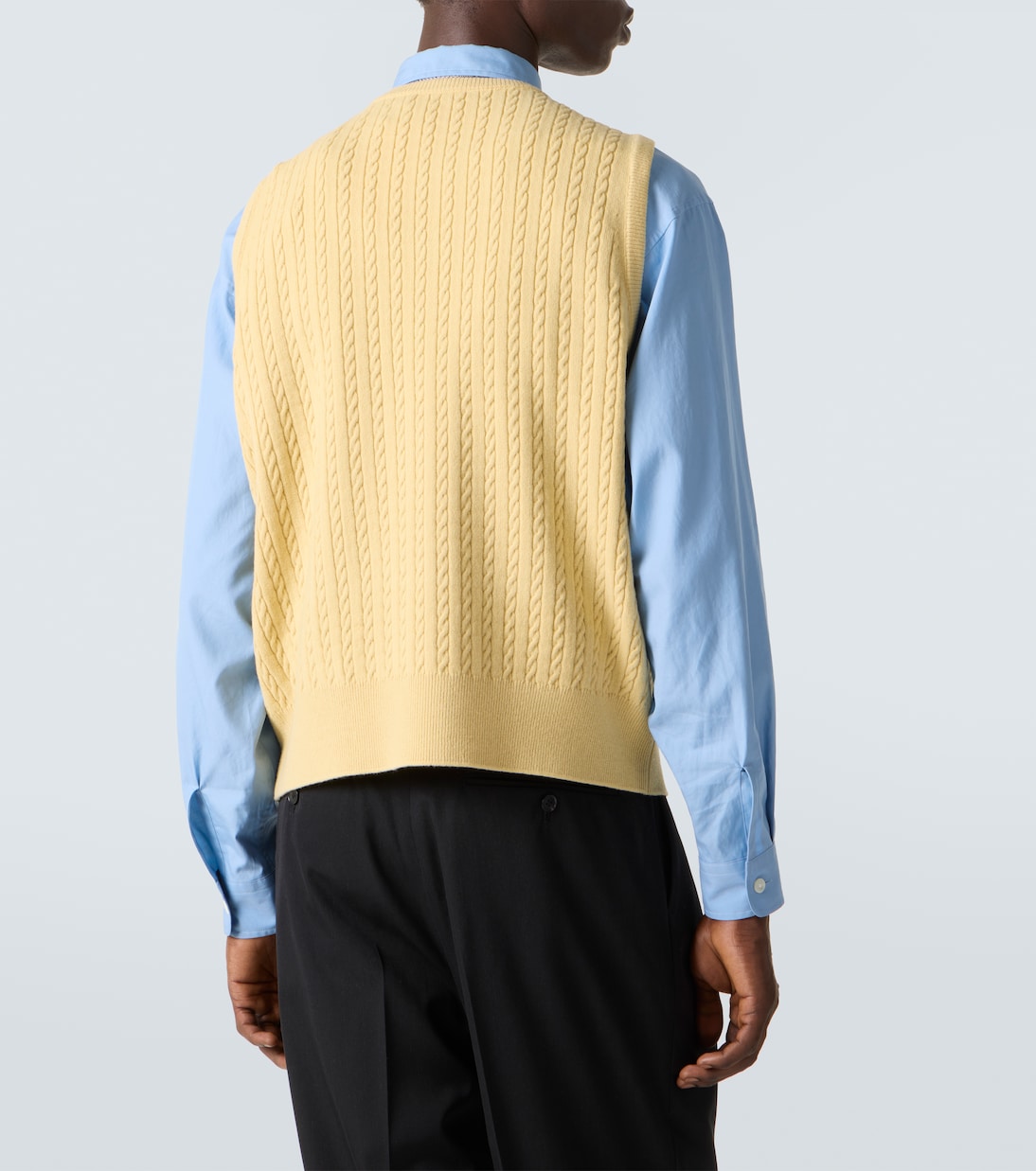 Auralee - Cable-knit wool vest