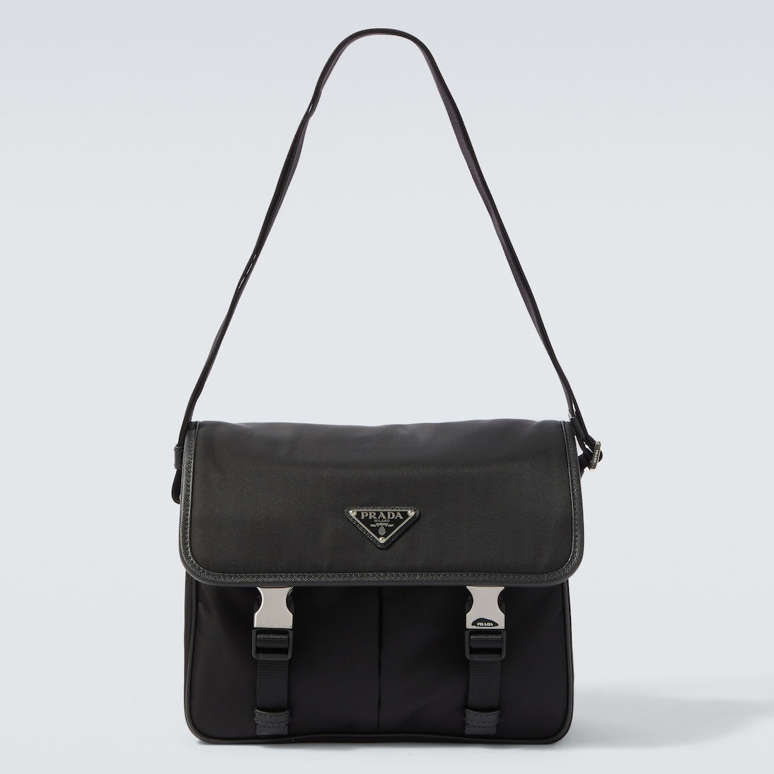 Prada - Re-Nylon leather-trimmed shoulder bag