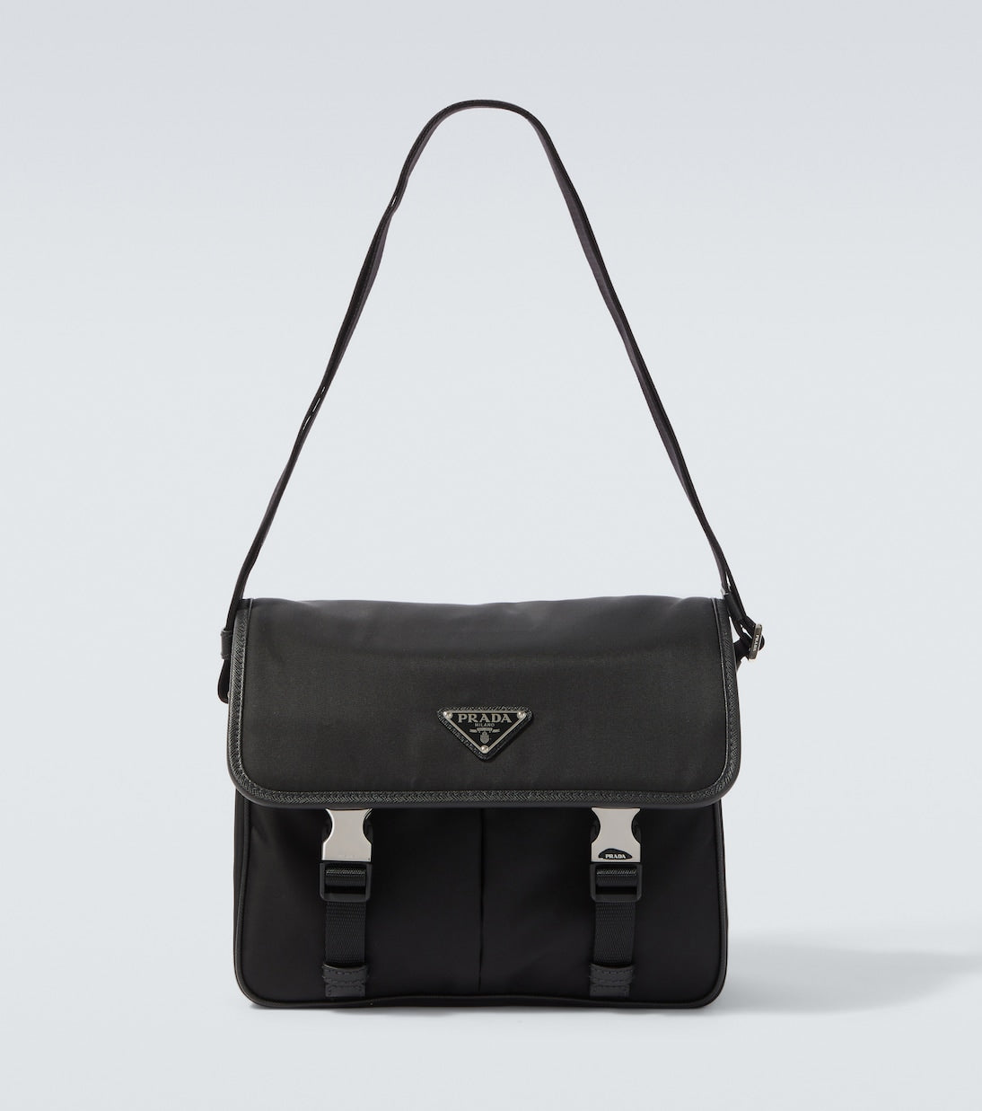 Prada - Re-Nylon leather-trimmed shoulder bag