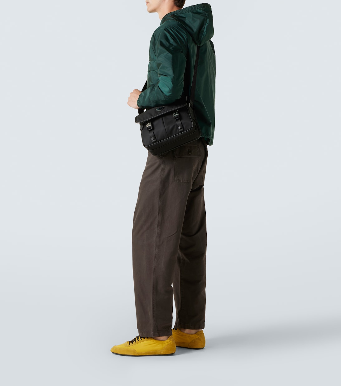 Prada - Re-Nylon leather-trimmed shoulder bag