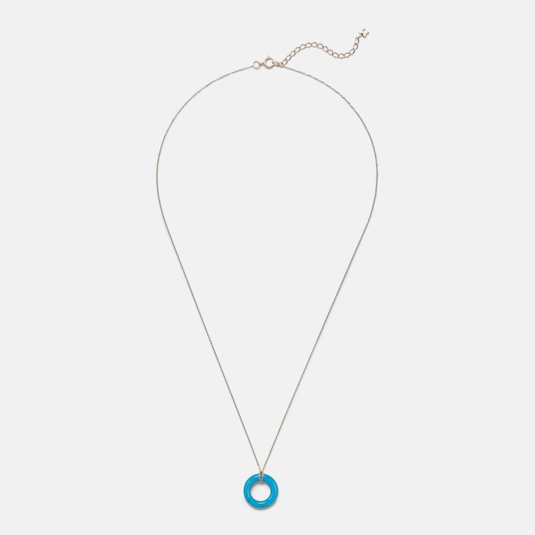 Mateo - 14kt gold pendant necklace with turquoise