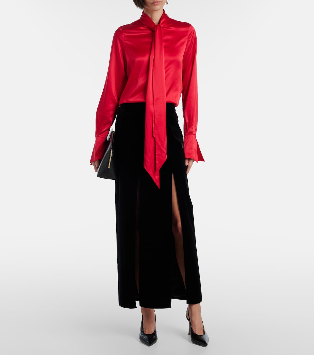Nina Ricci - Lavalliere silk crêpe de chine shirt