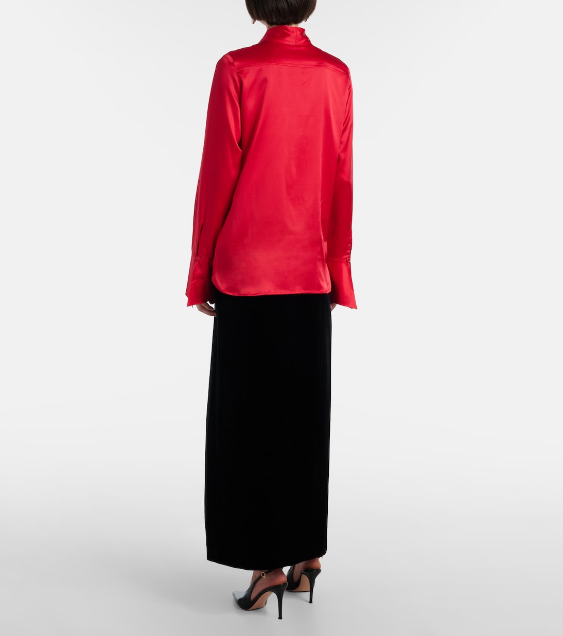Nina Ricci - Lavalliere silk crêpe de chine shirt