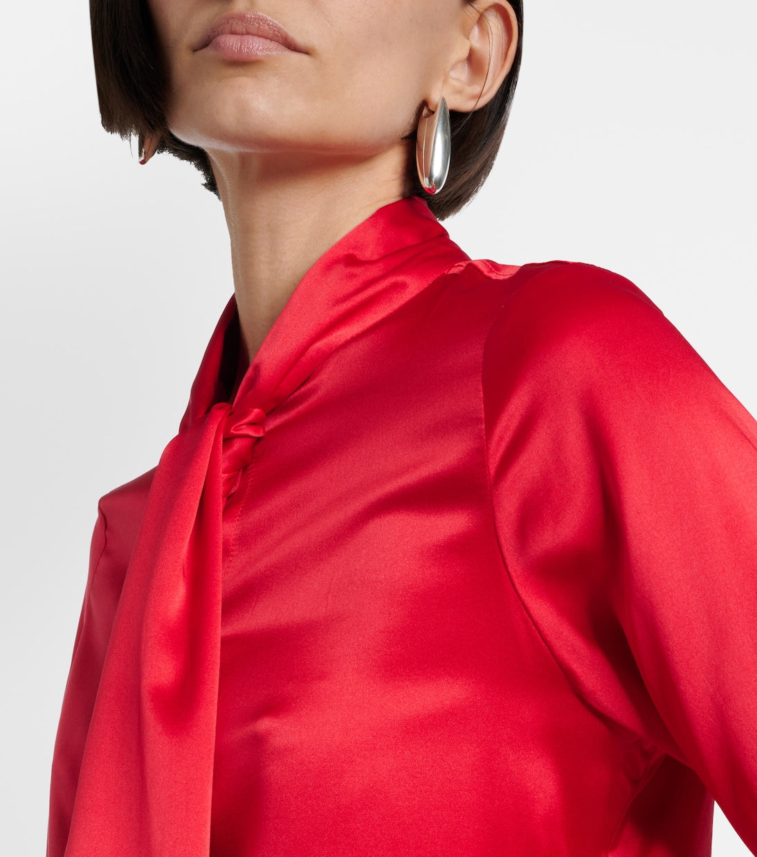 Nina Ricci - Lavalliere silk crêpe de chine shirt
