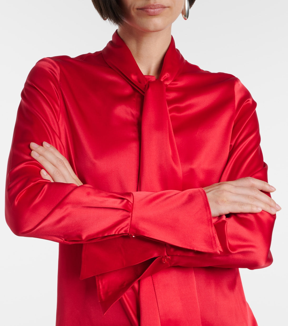 Nina Ricci - Lavalliere silk crêpe de chine shirt