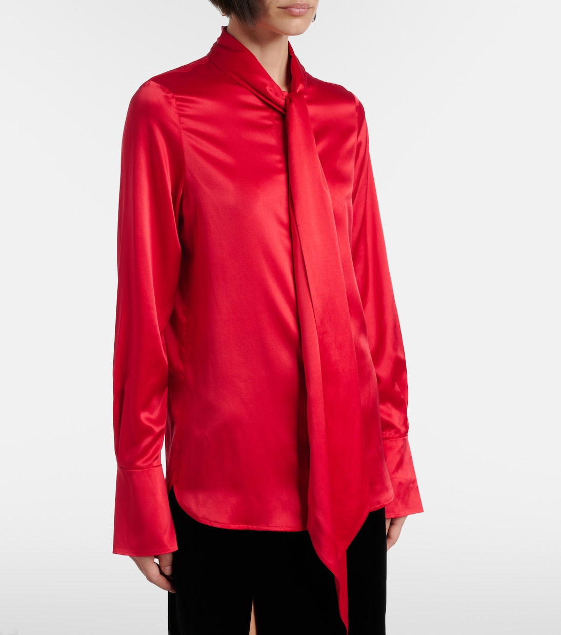 Nina Ricci - Lavalliere silk crêpe de chine shirt
