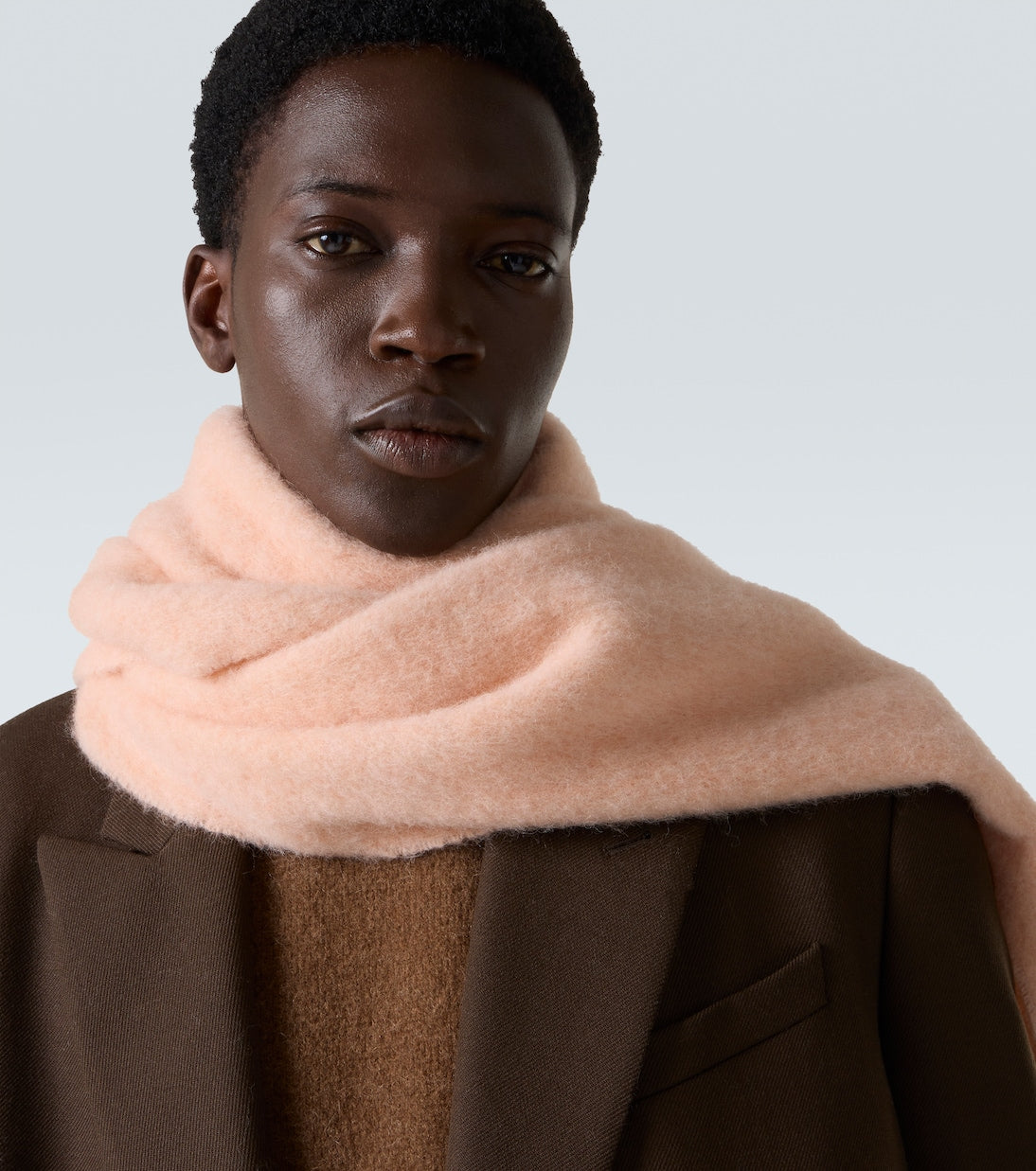 Ami Paris - Ami de Cœur alpaca and wool-blend scarf
