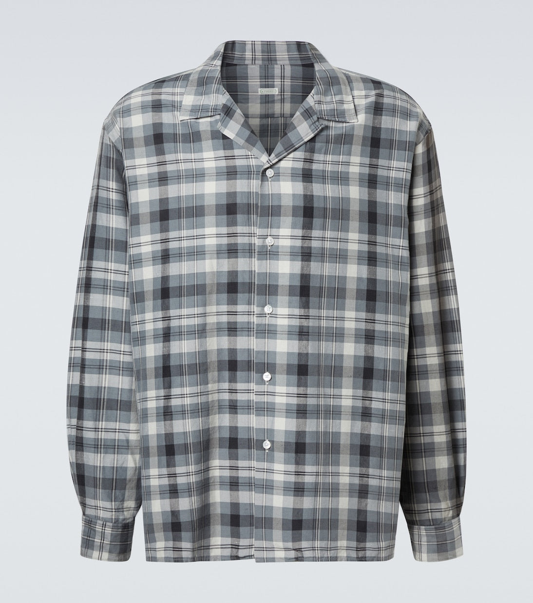 A.Presse - Checked silk and linen shirt