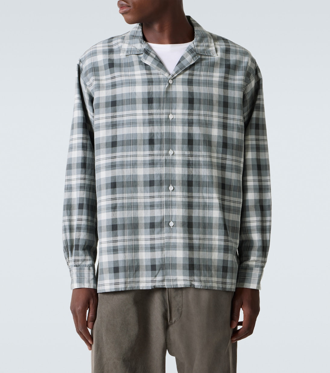 A.Presse - Checked silk and linen shirt
