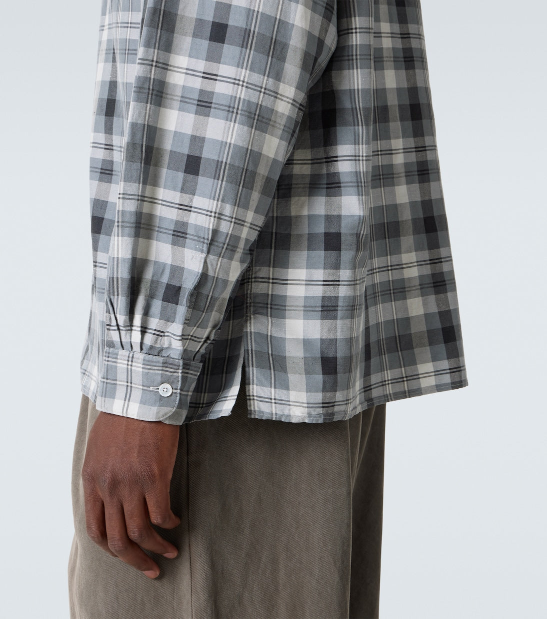 A.Presse - Checked silk and linen shirt