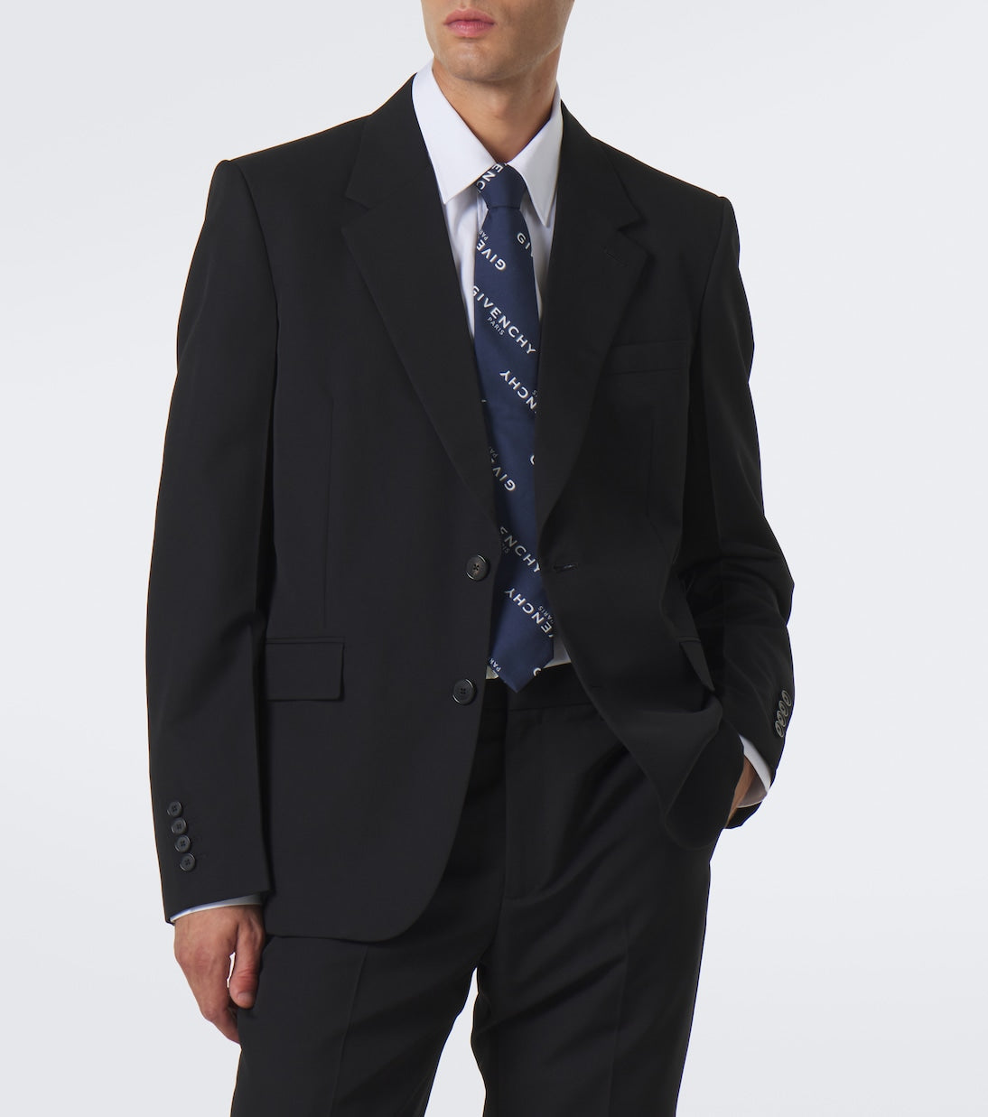 Givenchy - Givenchy Shadow silk tie