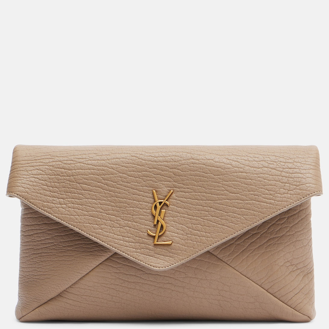 Saint Laurent - Cassandre Large leather clutch