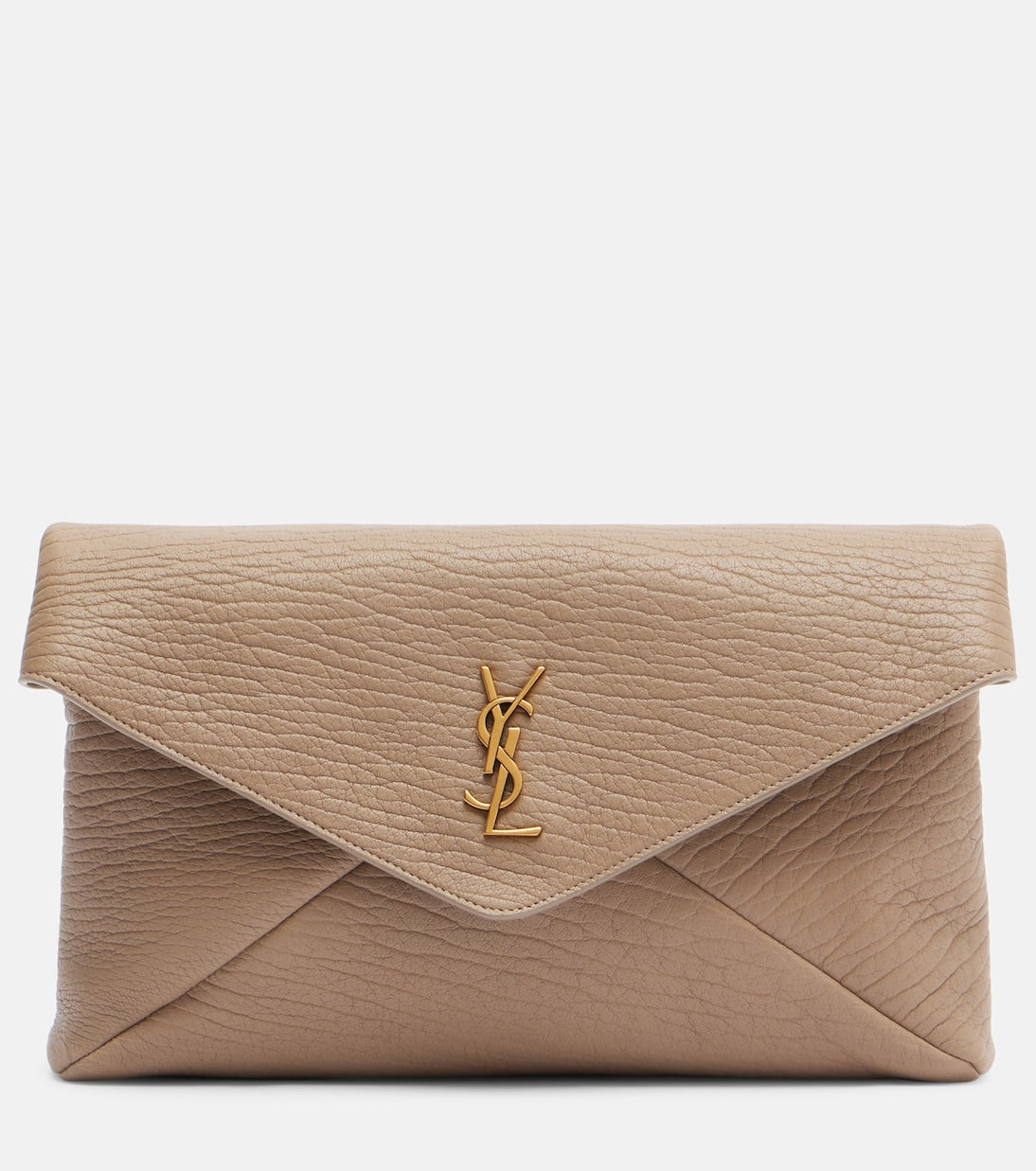 Saint Laurent - Cassandre Large leather clutch