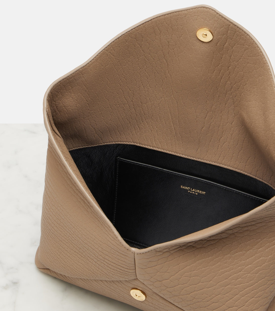 Saint Laurent - Cassandre Large leather clutch