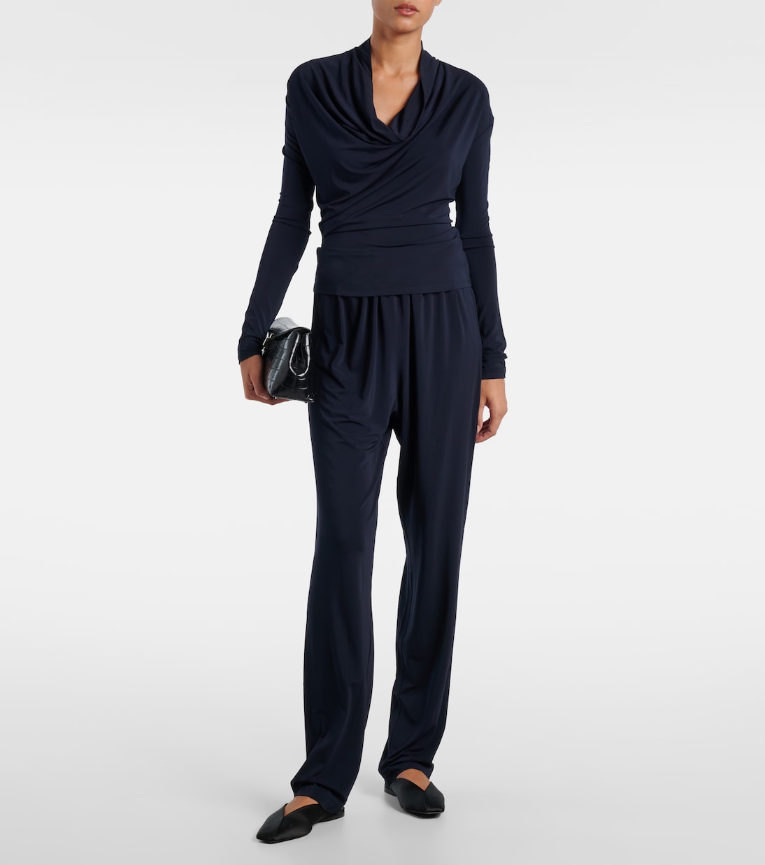 Tove - Fina draped jersey top