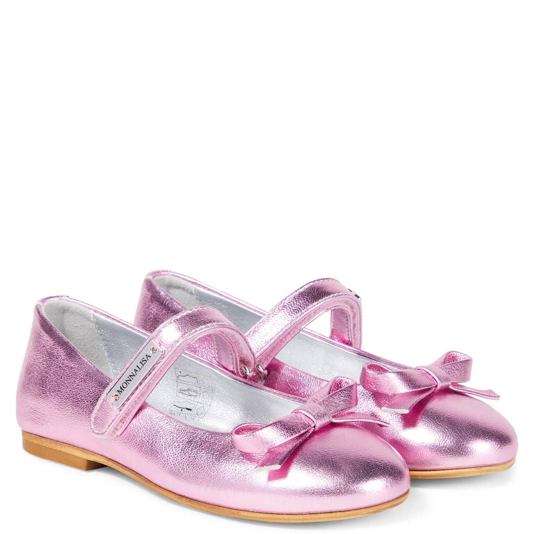 Monnalisa - Metallic leather ballet flats