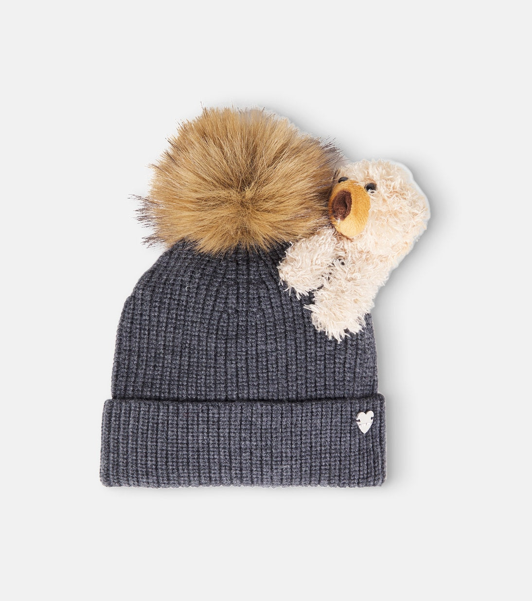 Monnalisa - Feather-trimmed wool beanie
