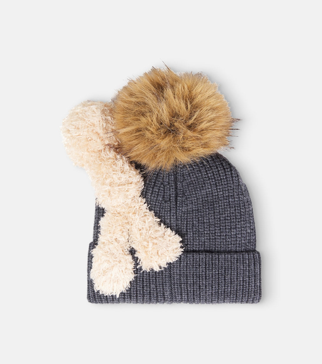 Monnalisa - Feather-trimmed wool beanie