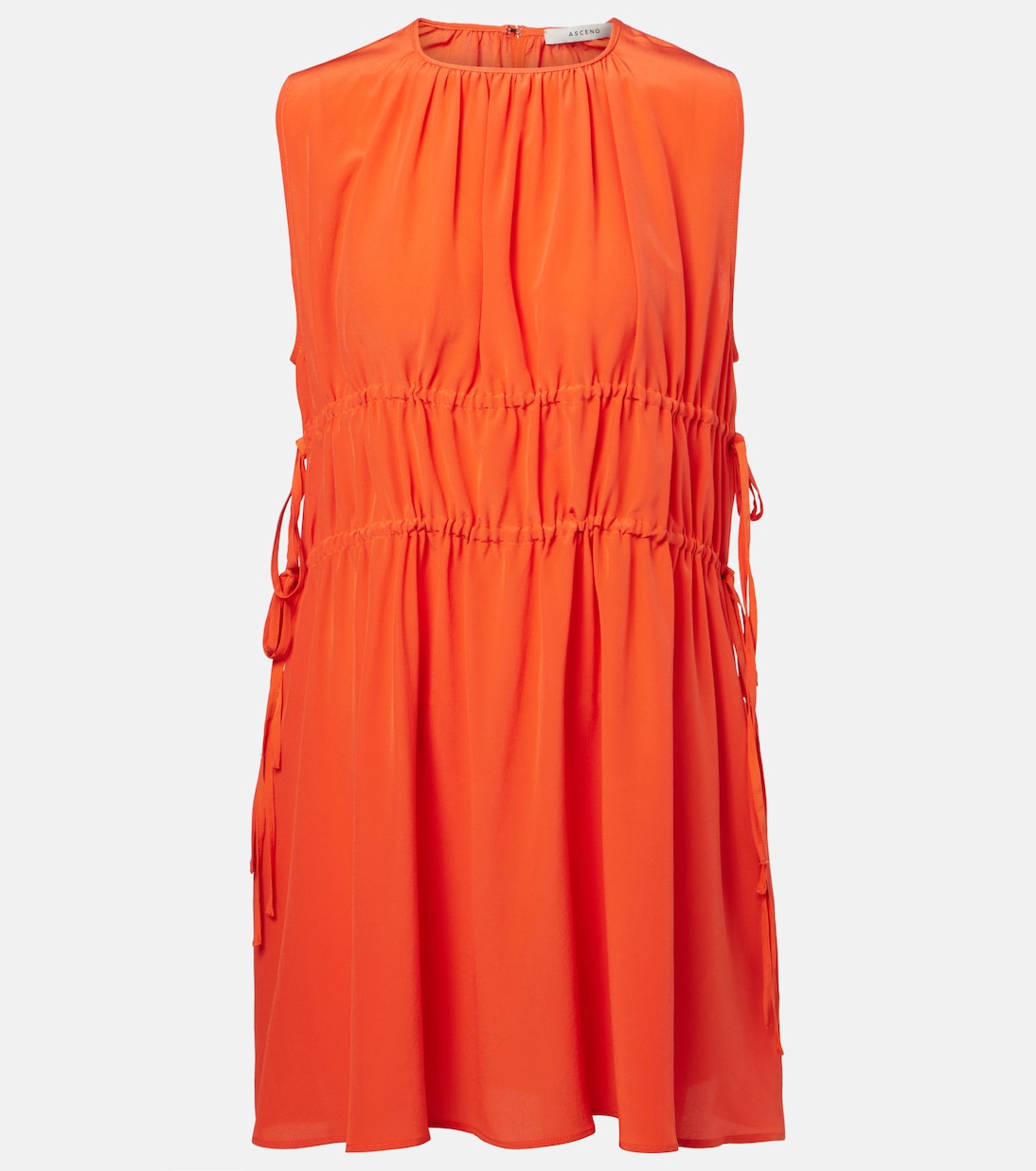 Asceno - Como ruched silk crêpe minidress