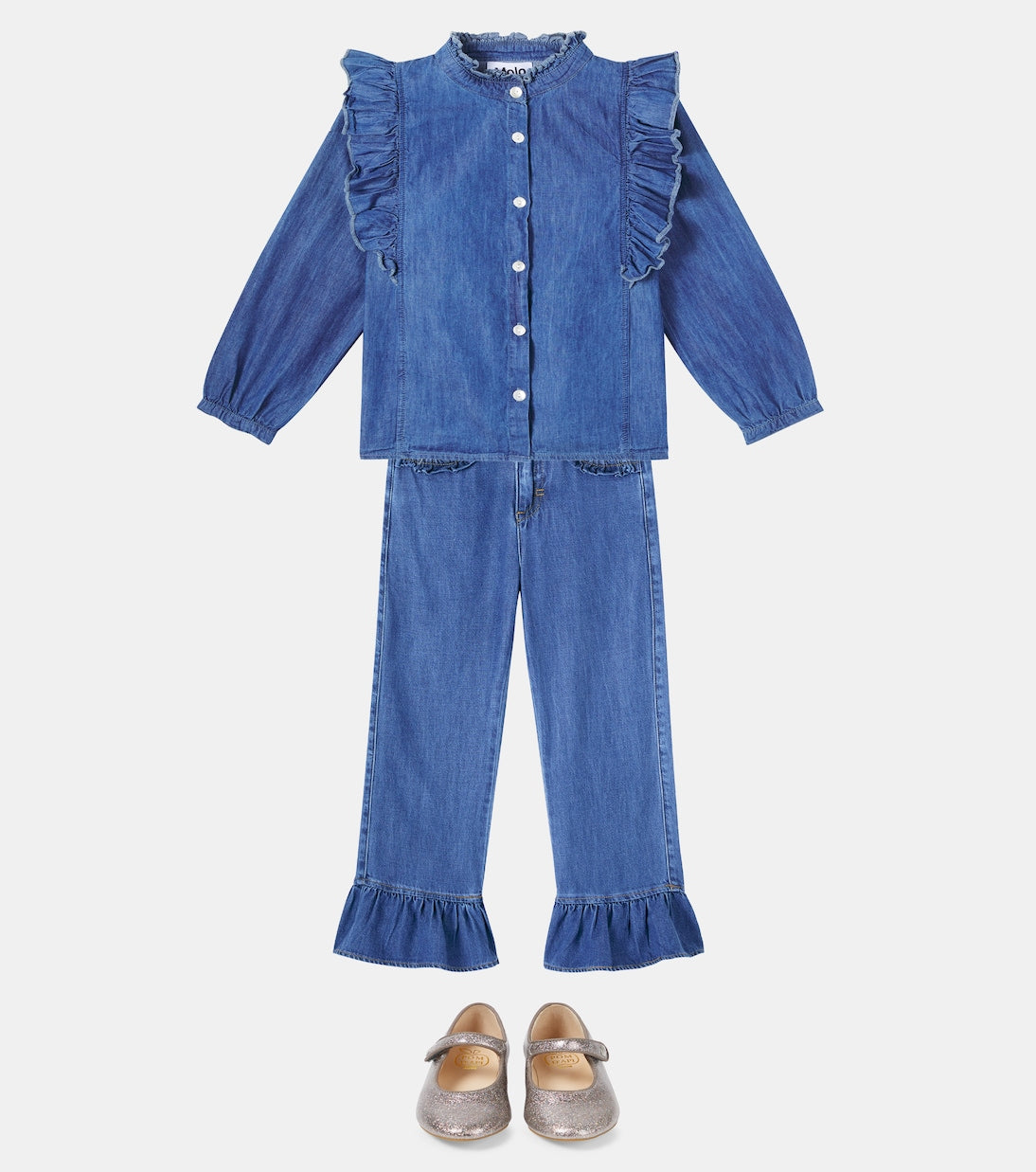 Molo - Amara ruffled straight jeans