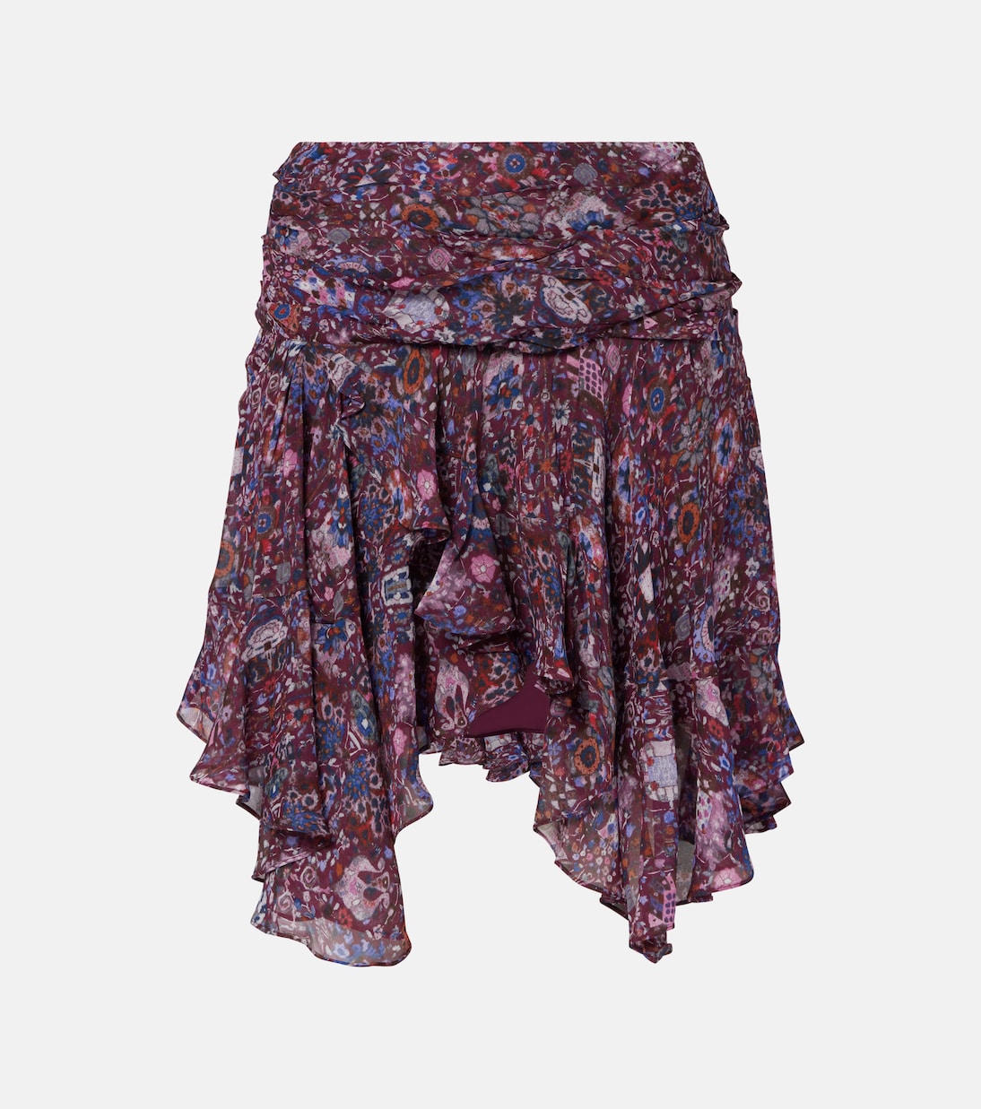Marant Etoile - Berencia floral ruffled miniskirt