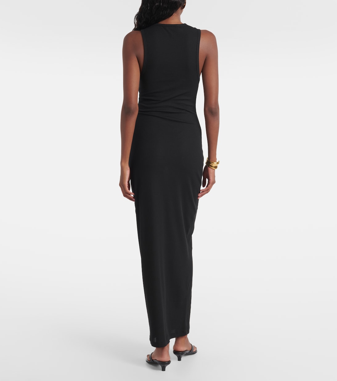 Wardrobe.NYC - Racer cotton-blend maxi dress