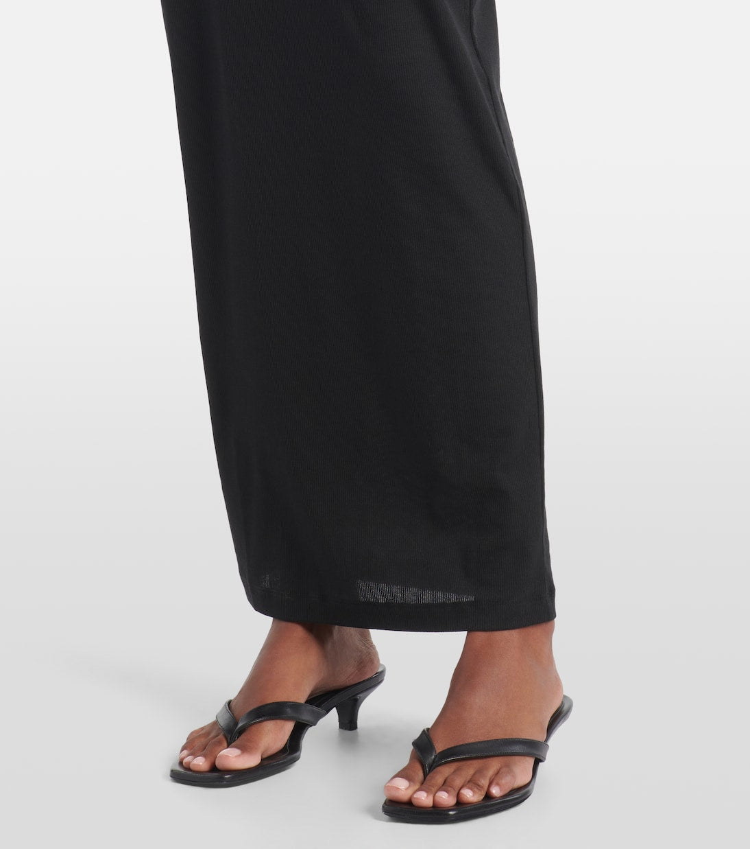 Wardrobe.NYC - Racer cotton-blend maxi dress