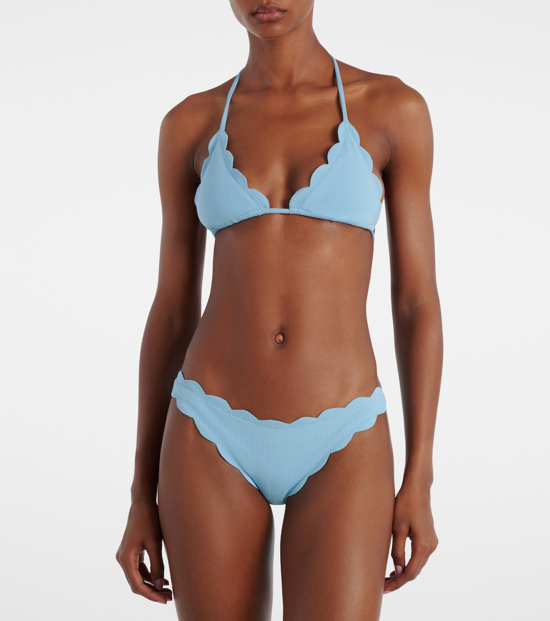 Marysia - Antibes scalloped bikini bottoms