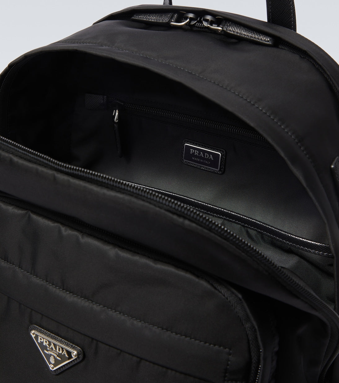 Prada - Re-Nylon leather-trimmed backpack