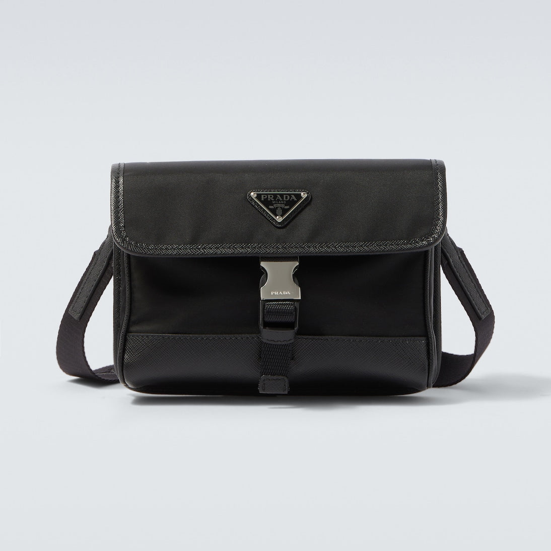 Prada - Re-Nylon leather-trimmed shoulder bag