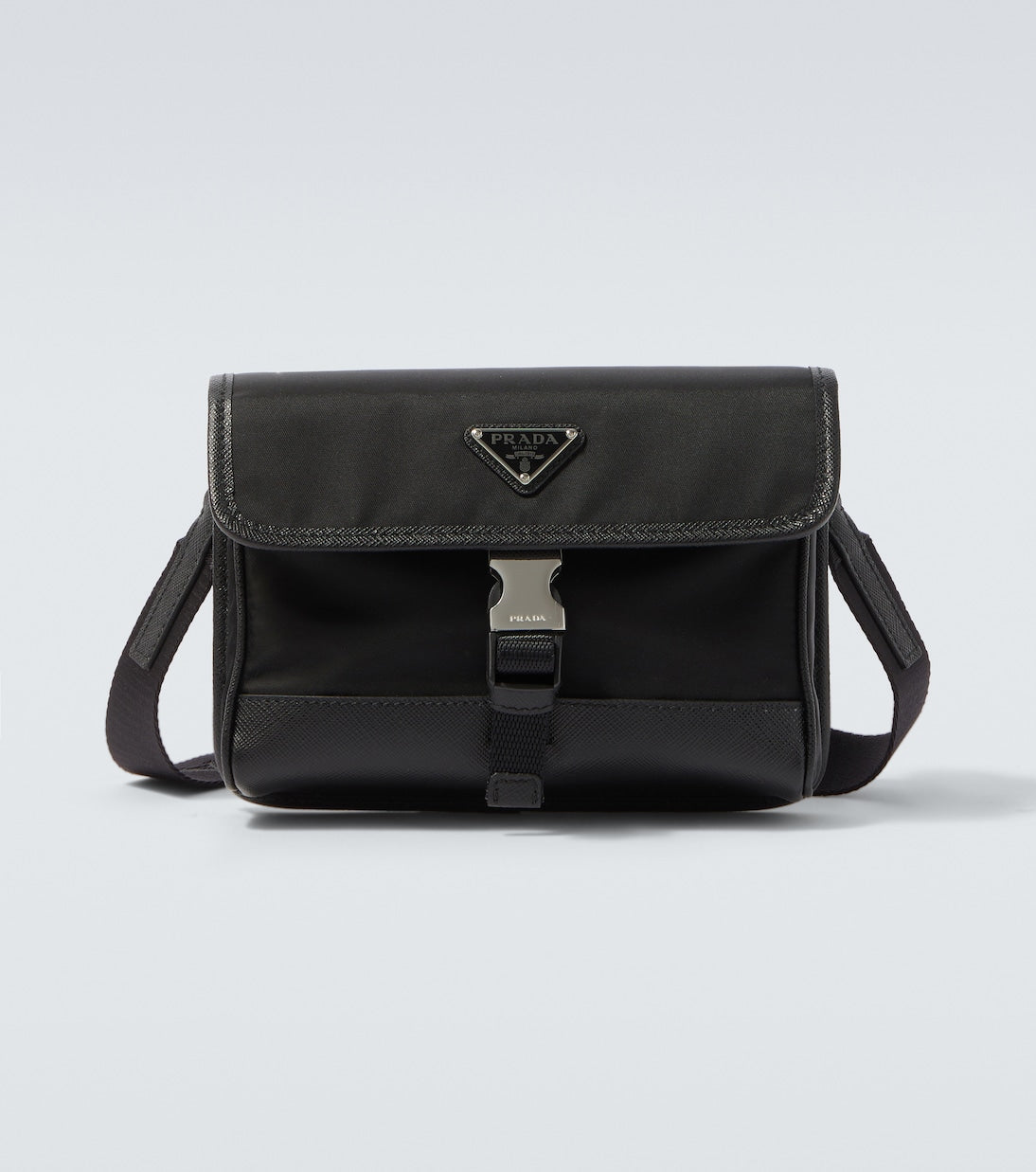 Prada - Re-Nylon leather-trimmed shoulder bag