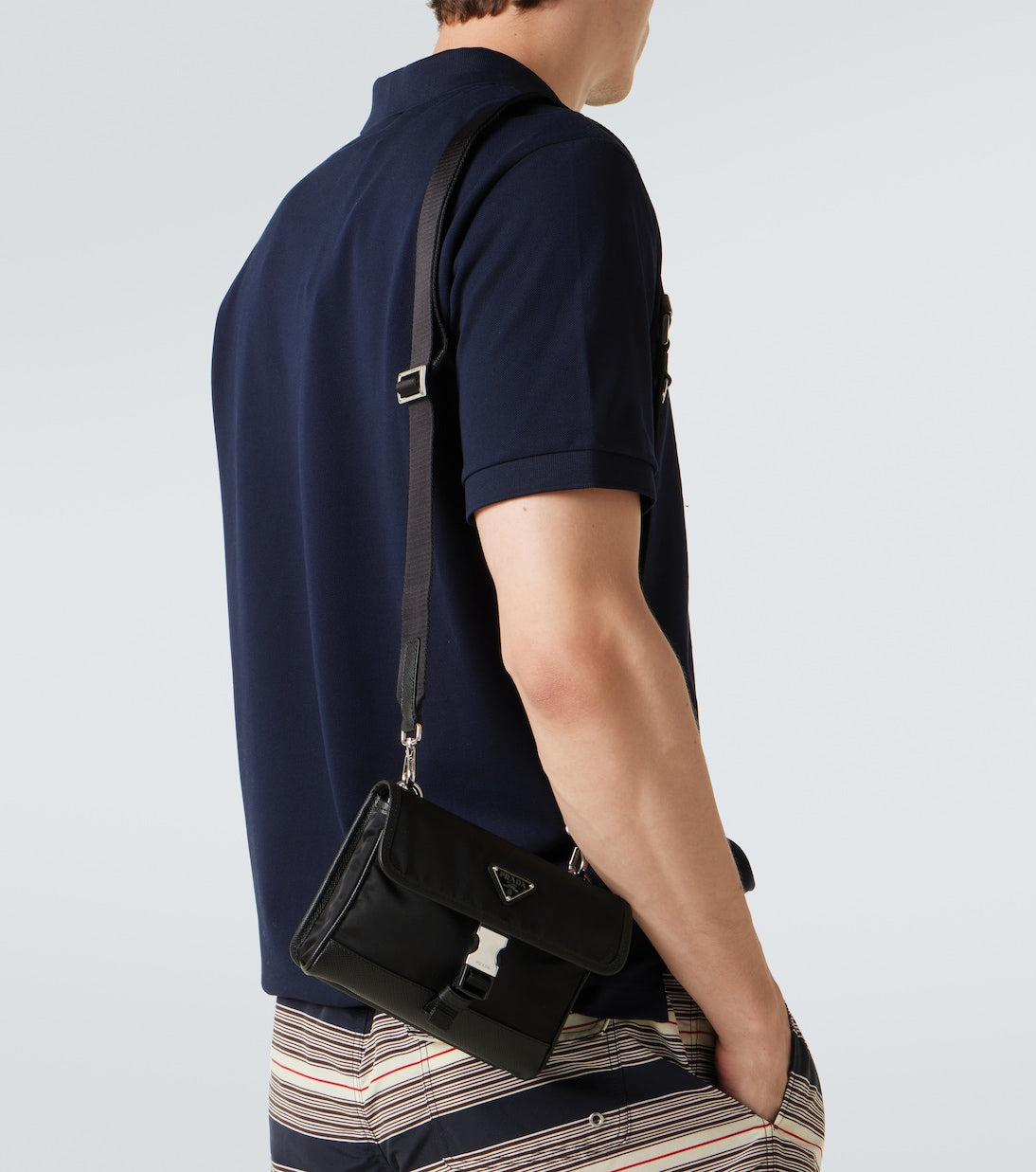 Prada - Re-Nylon leather-trimmed shoulder bag