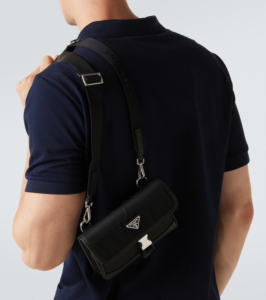 Prada - Re-Nylon leather-trimmed shoulder bag