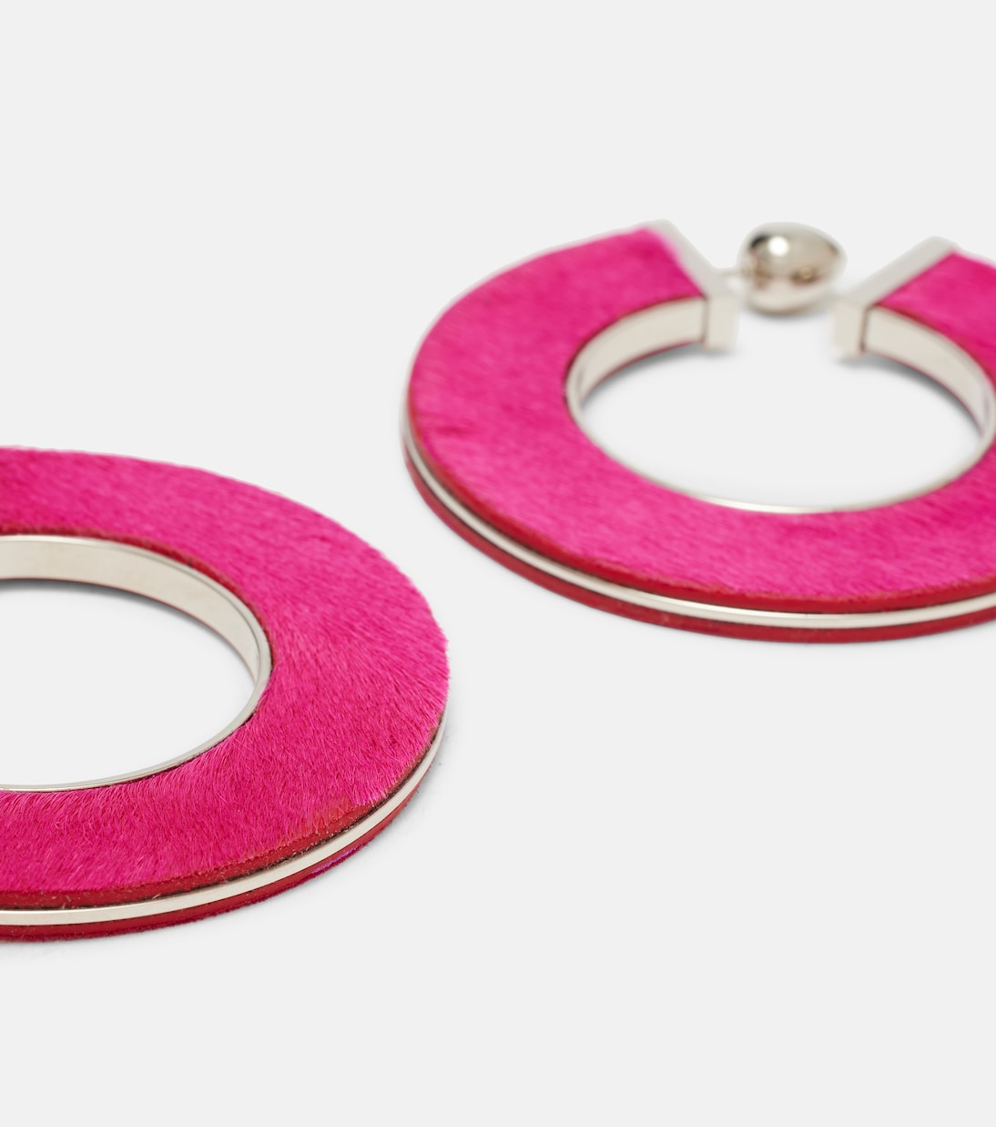 Alaïa - Leather-trimmed earrings
