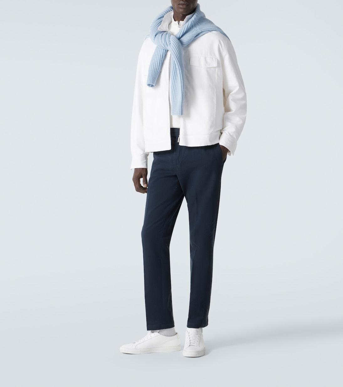 Thom Sweeney - Cotton twill slim pants