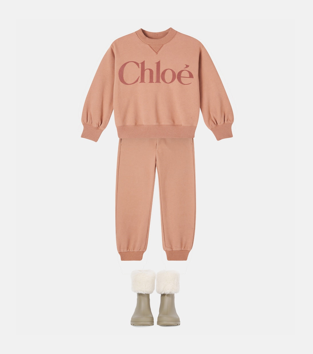 Chloé Kids - Logo cotton fleece sweatshirt